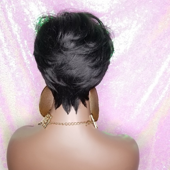 Sassy Bang Cut Feather Style Full Cap Wig main image 5